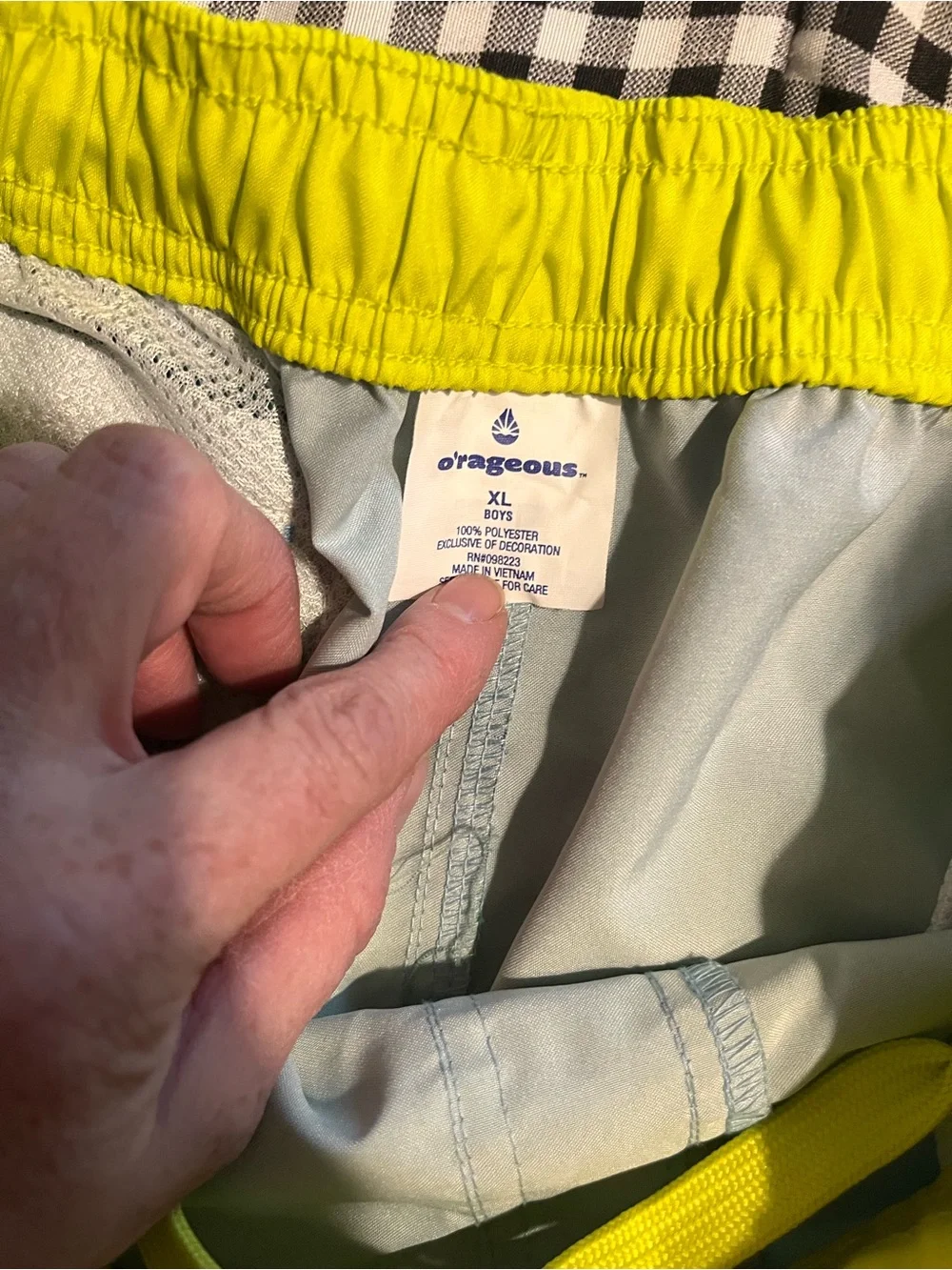 Size 18/20 boys swim shirts and swim trunks
